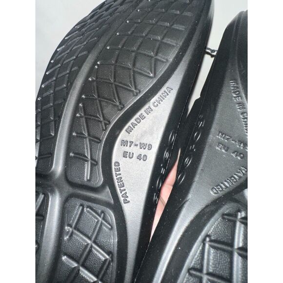 NWT OOFOS Unisex Ooahh Sport Slide Shoes Size Men 7 Woman 9 Black With Logo - Picture 5 of 6